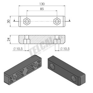 HYDRAULIC VAULT SLIDE 130x30x24